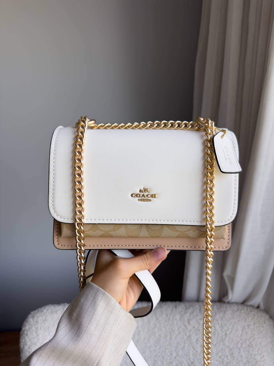 Coach Klare Crossbody Bag in Signature Canvas Khaki Multi - 3