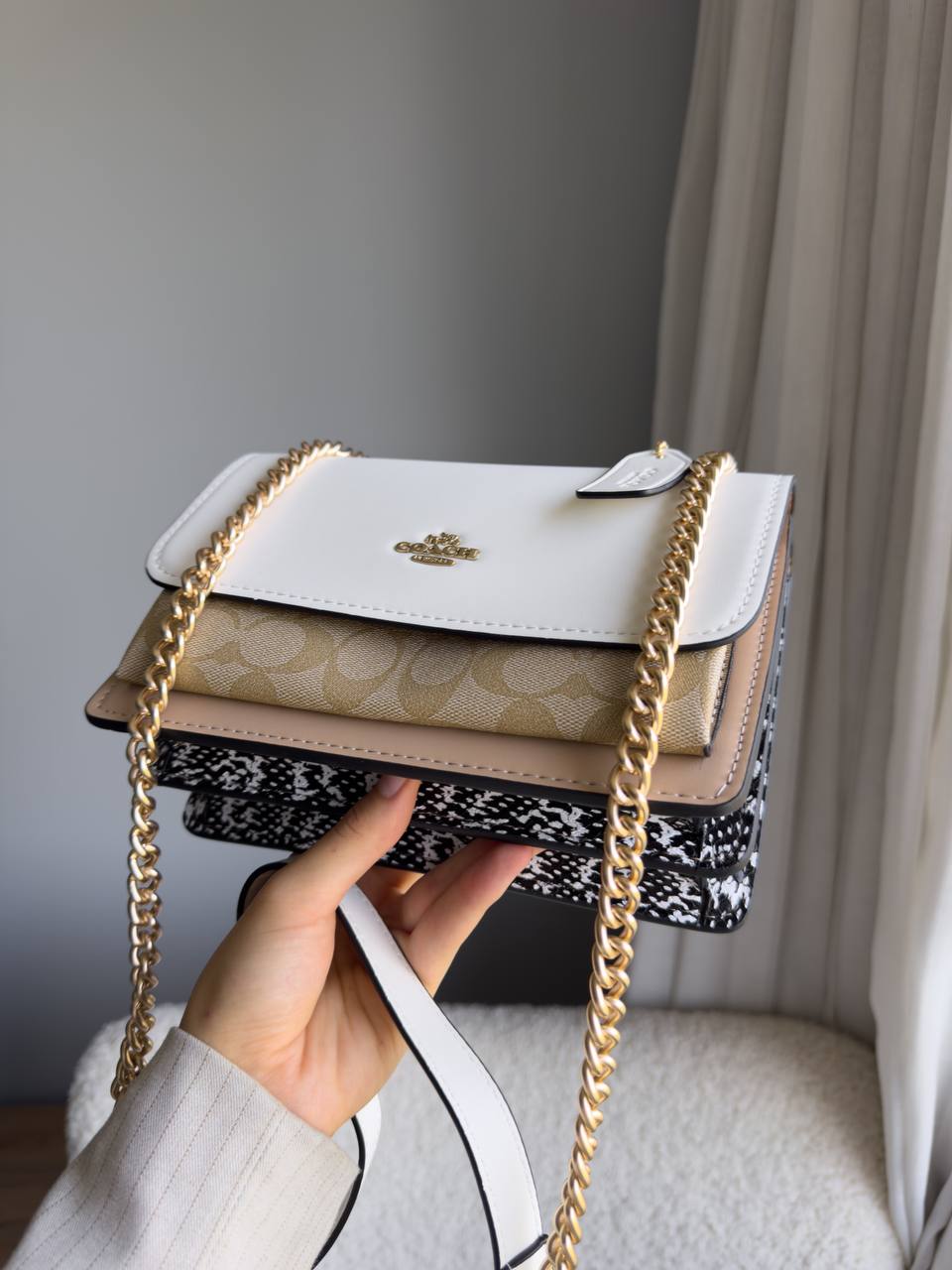 Coach Klare Crossbody Bag in Signature Canvas Khaki Multi - 7