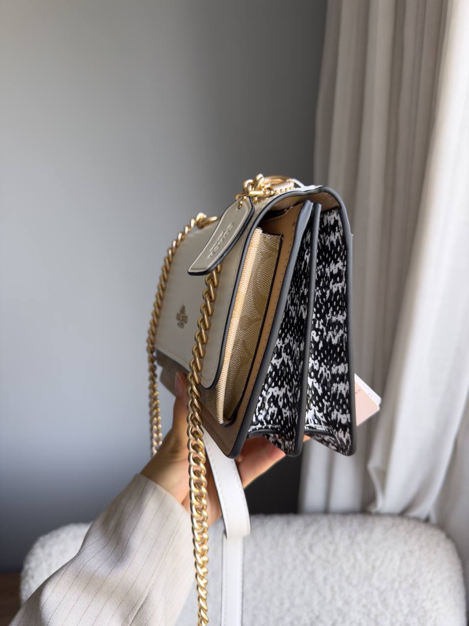 Coach Klare Crossbody Bag in Signature Canvas Khaki Multi - 8