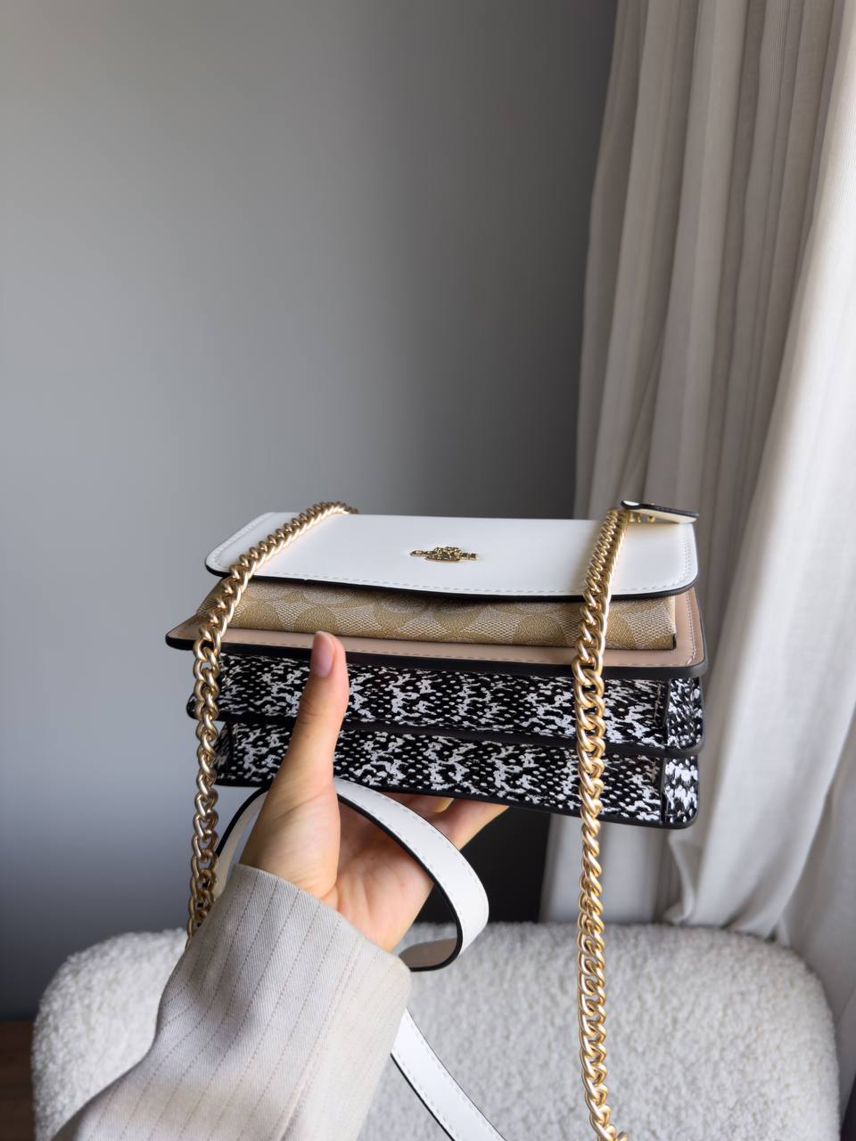 Coach Klare Crossbody Bag in Signature Canvas Khaki Multi - 9