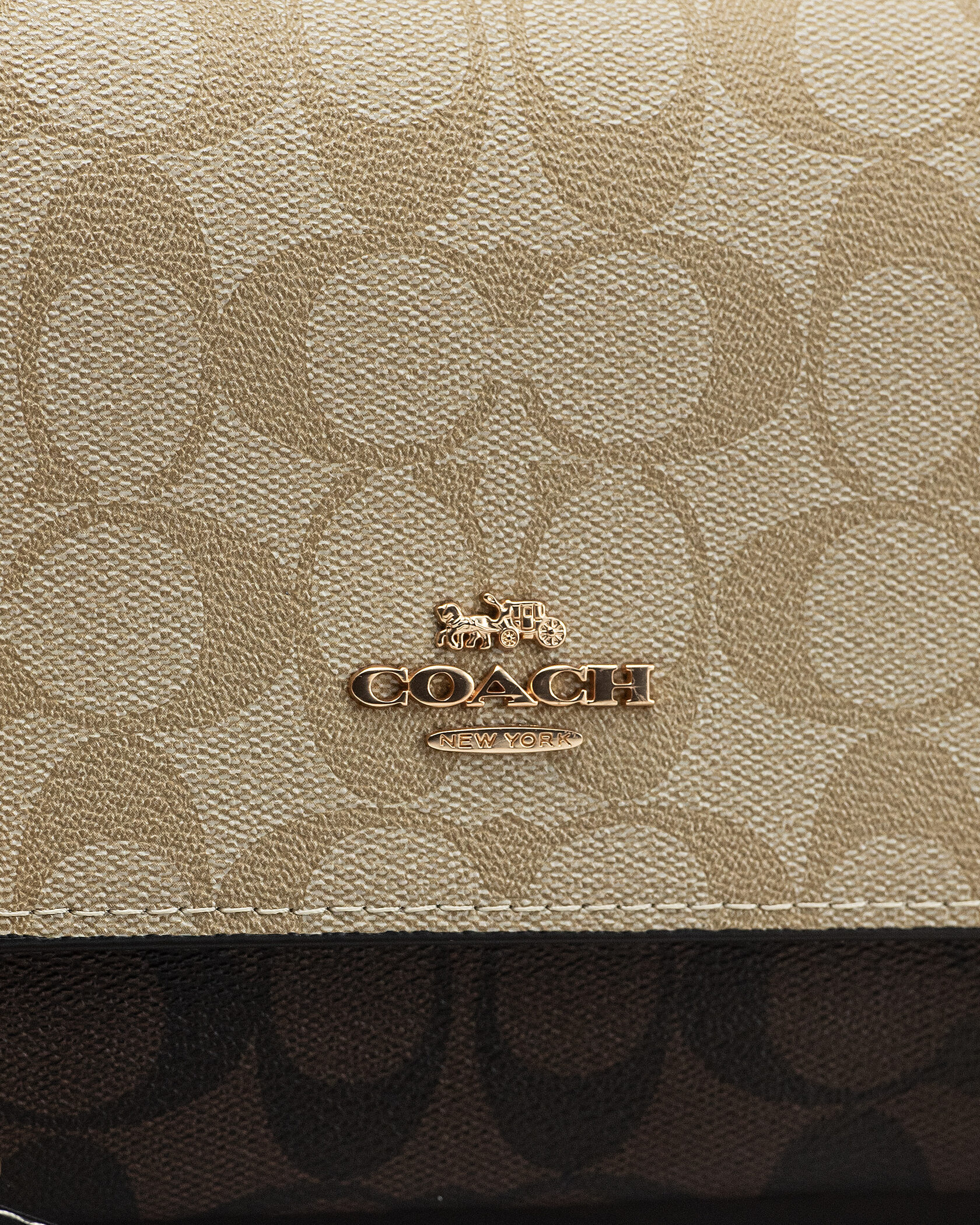 Coach Klare Small Crossbody Bag in Signature Canvas Light Khaki/Black - 10