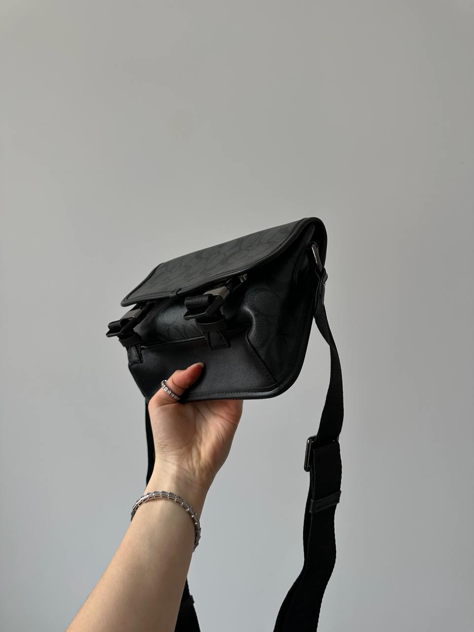 Coach League Hybrid Crossbody In Signature Jacquard Black - 8