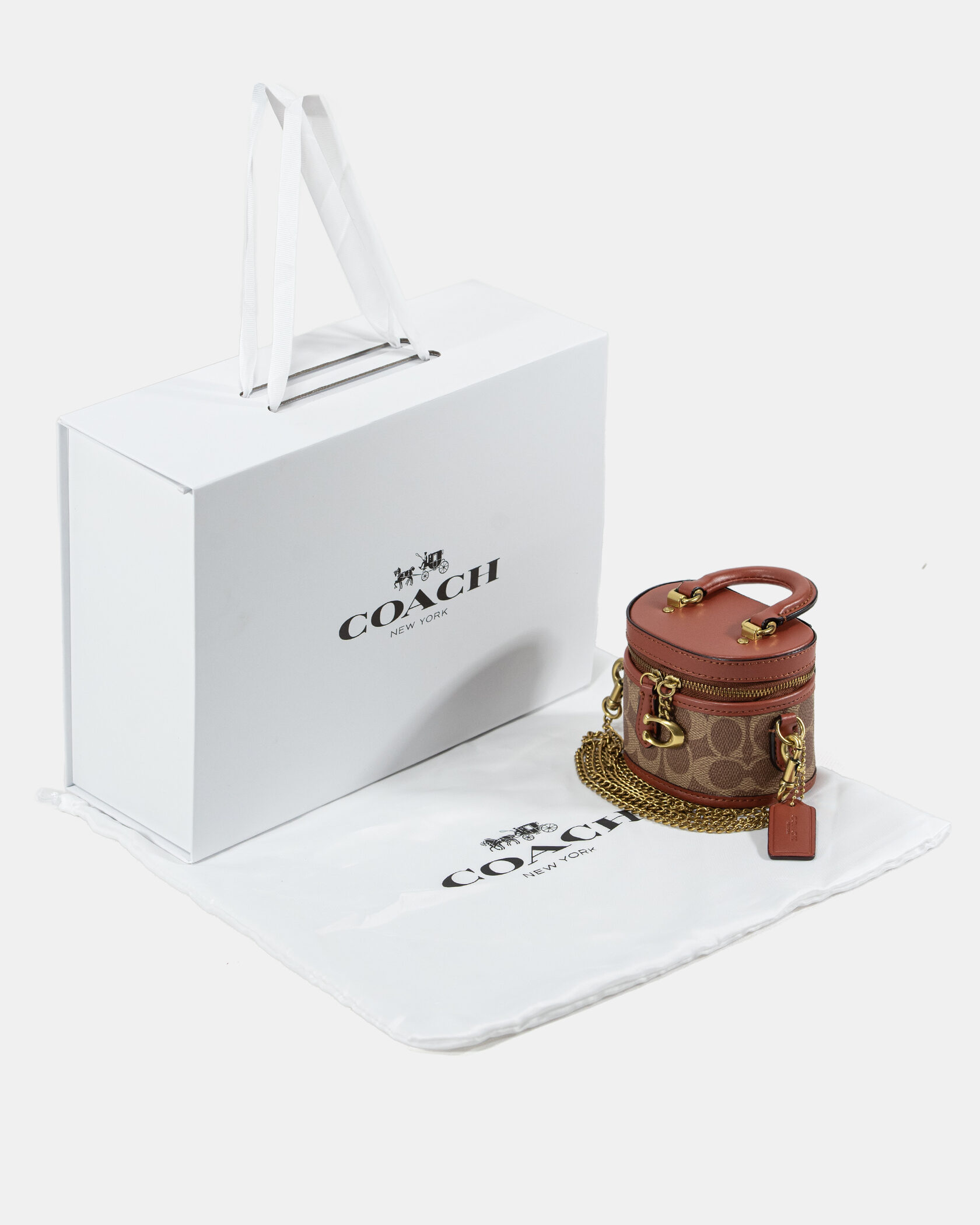 Coach Micro Trail Bag in Signature Canvas Tan/Brown - 2
