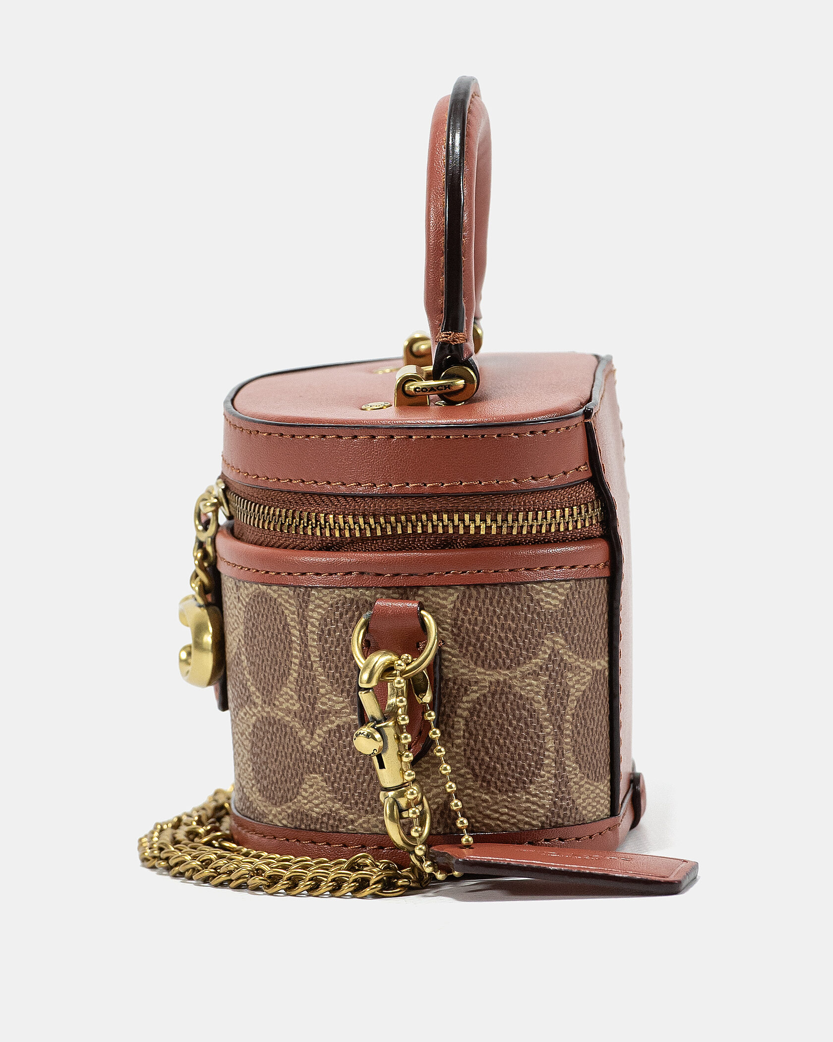 Coach Micro Trail Bag in Signature Canvas Tan/Brown - 6