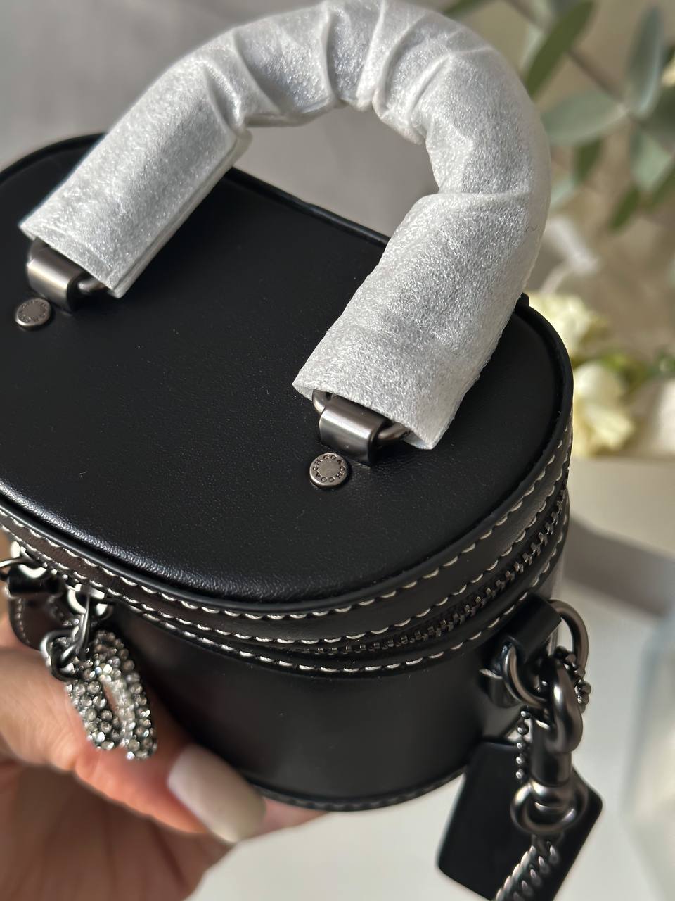 Coach Mini Bucket Bag Charm With Crystal - 5