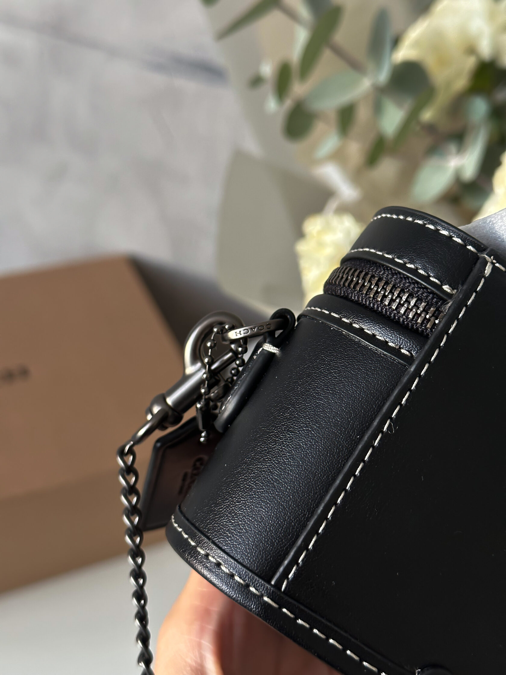 Coach Mini Bucket Bag Charm With Crystal - 6