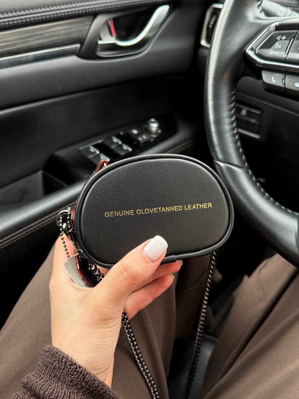 Coach Mini Circle Cylindrical Bag in Black Leather - 10