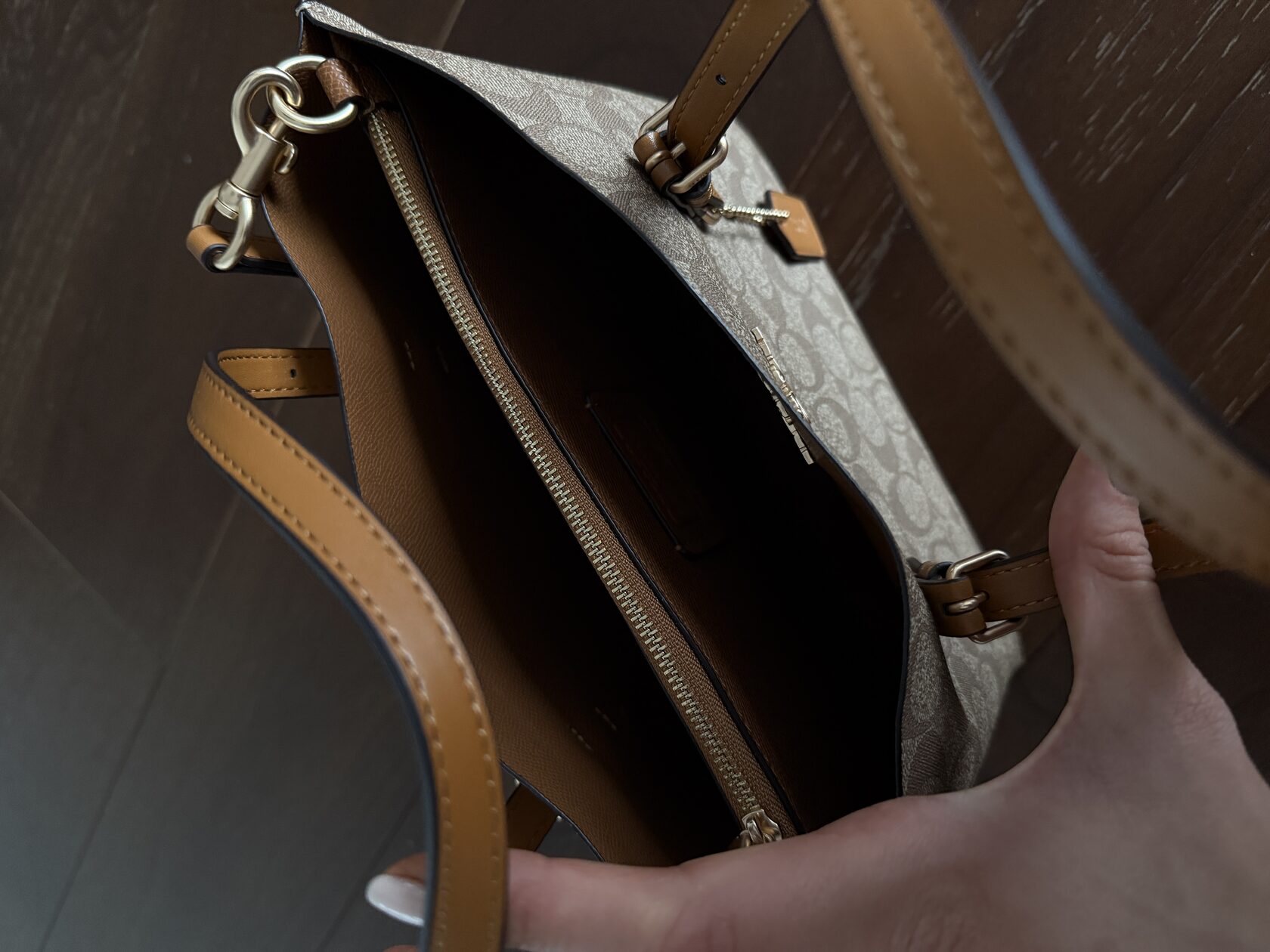 Coach Mini City Zip Tote In Signature Canvas - 4