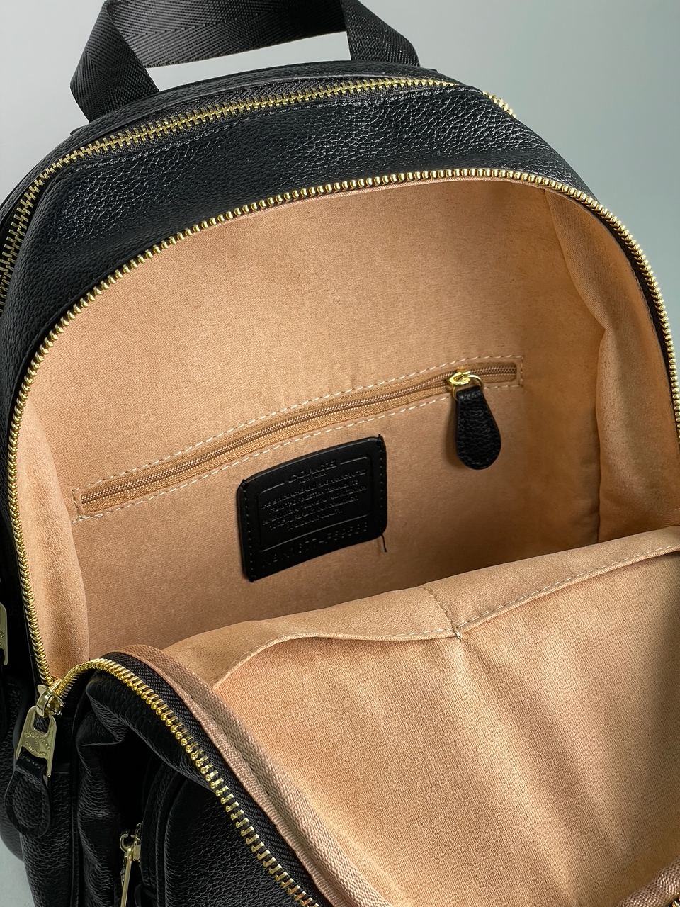 Coach Mini Court Black Pebbled Leather Shoulder Backpack Bag - 18