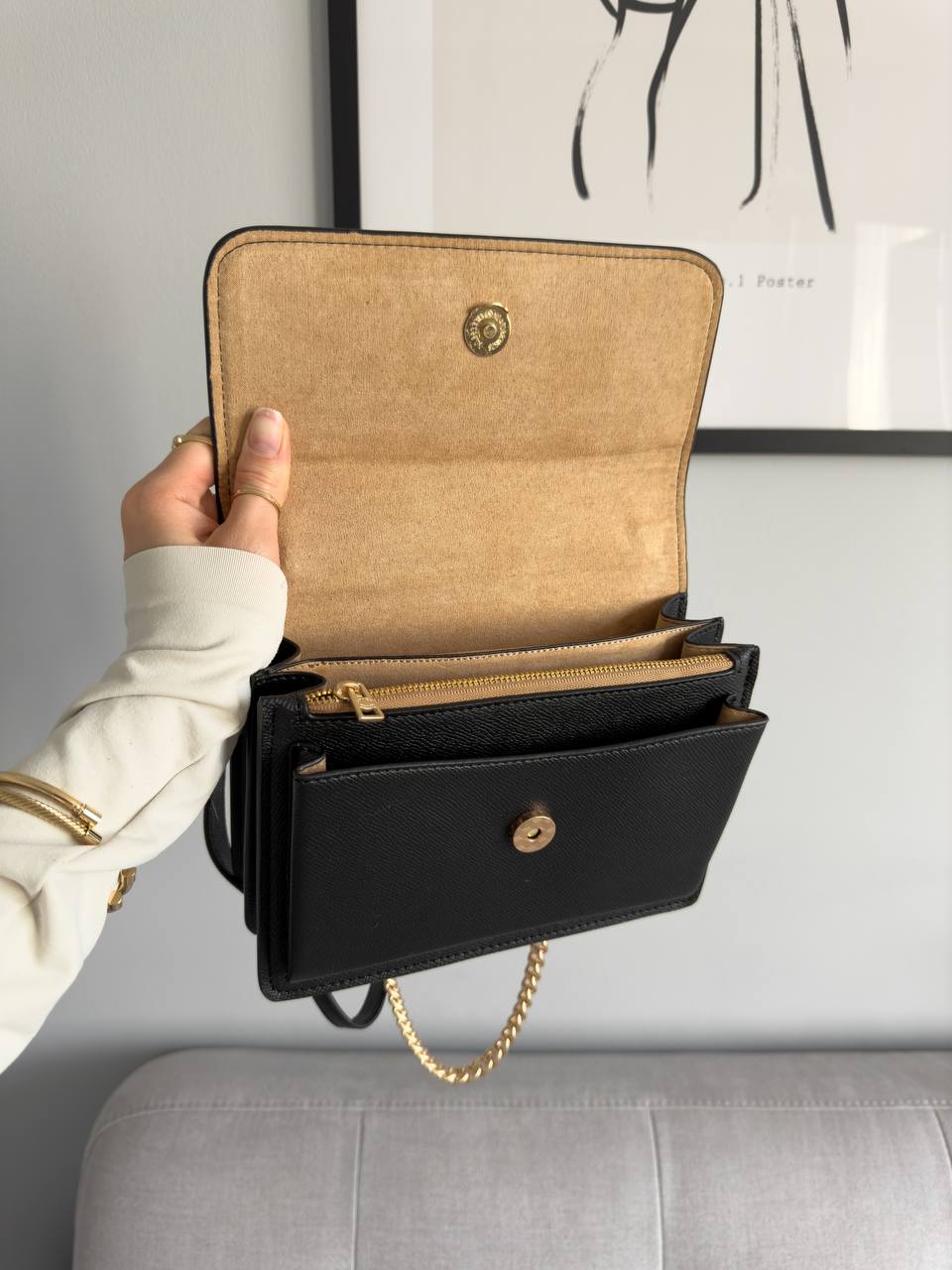 Coach Mini Klare Crossbody Black/Gold - 17