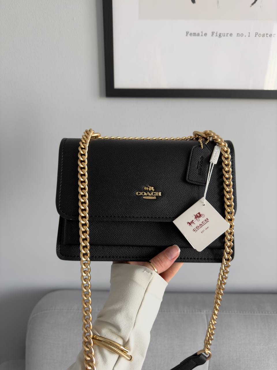 Coach Mini Klare Crossbody Black/Gold - 8