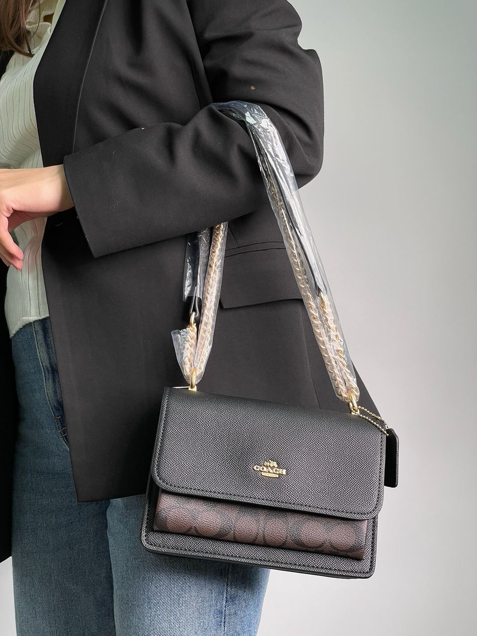 Coach Mini Klare Crossbody in Signature Canvas Brown - 7