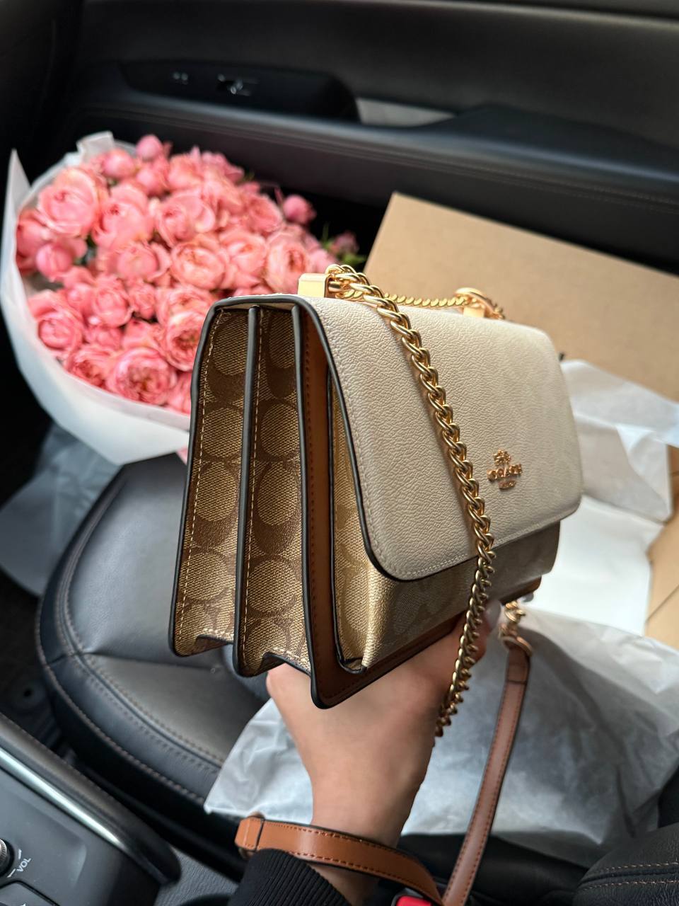 Coach Mini Klare Crossbody in Signature Canvas White/Beige - 7