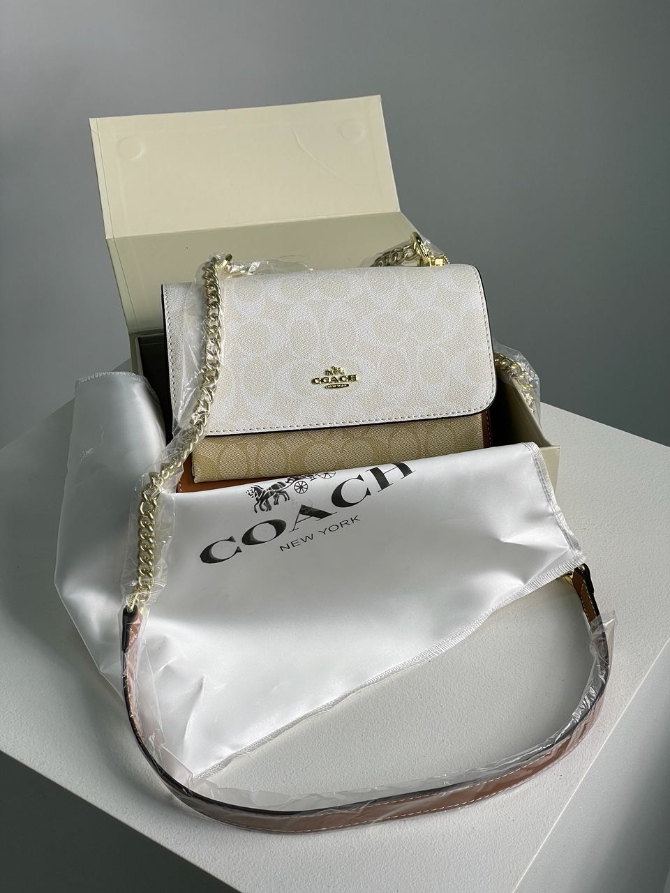 Coach Mini Klare Crossbody in Signature Canvas White Cream - 2