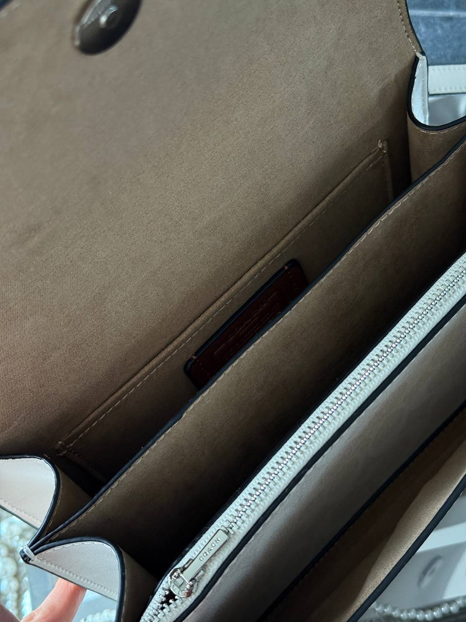 Coach Mini Klare Crossbody in Signature Canvas White/Silver - 13