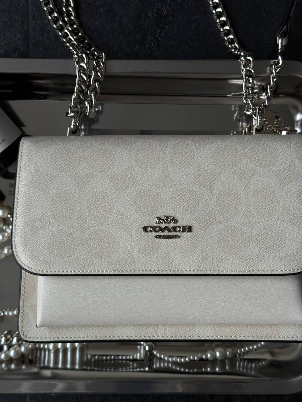 Coach Mini Klare Crossbody in Signature Canvas White/Silver - 3