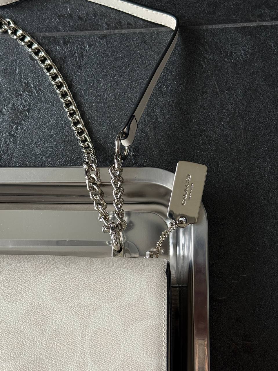 Coach Mini Klare Crossbody in Signature Canvas White/Silver - 6