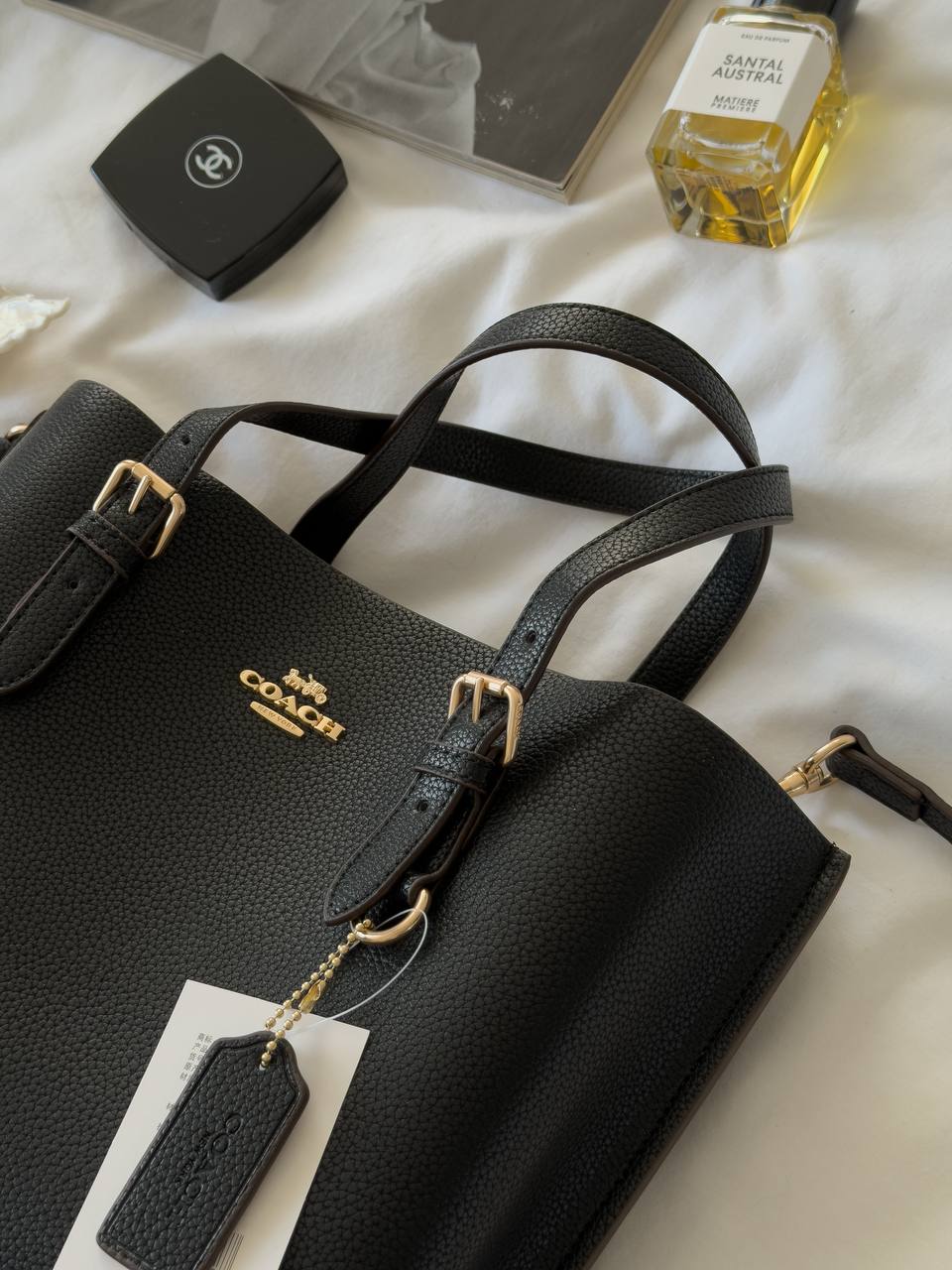 Coach Mollie Tote Bag In Signature Canvas Black - 7