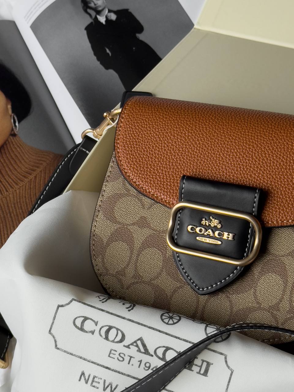Coach Morgan Saddle Bag In Colorblock Signature Canvas - 8