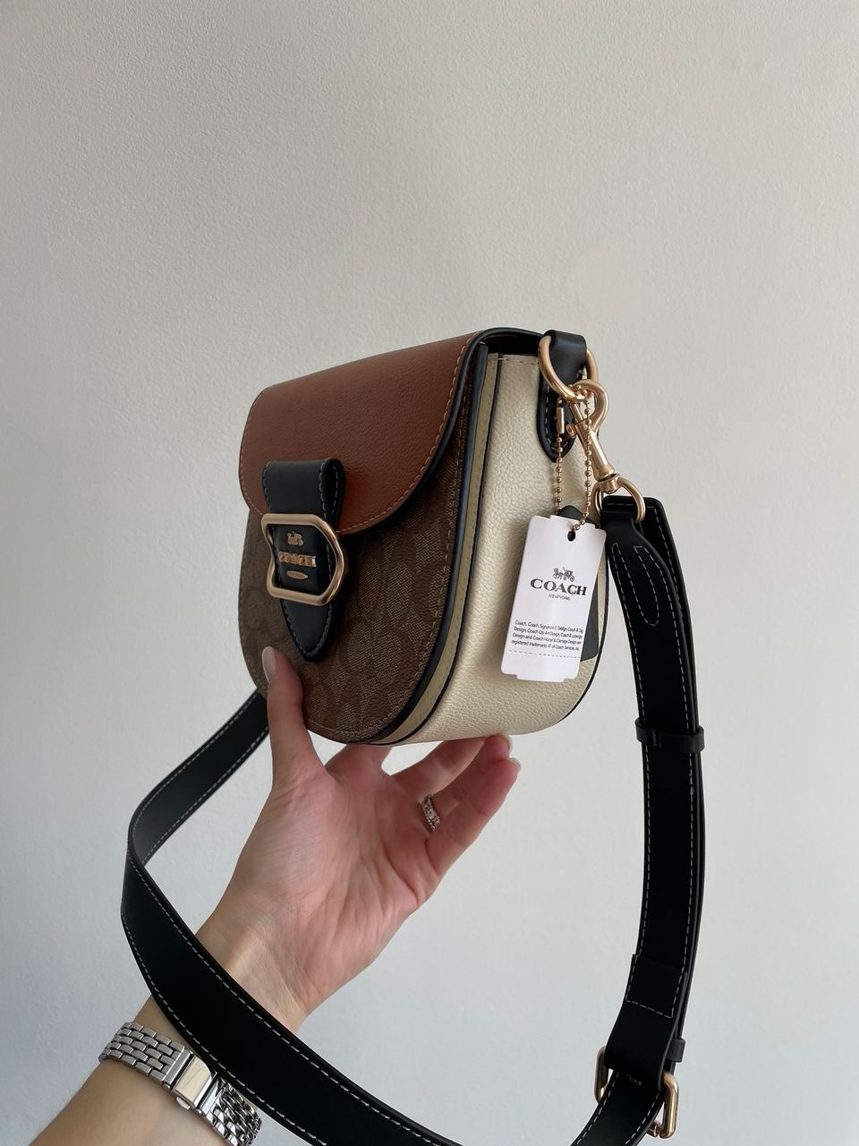 Coach Morgan Saddle Bag In Colorblock Signature Canvas - 15