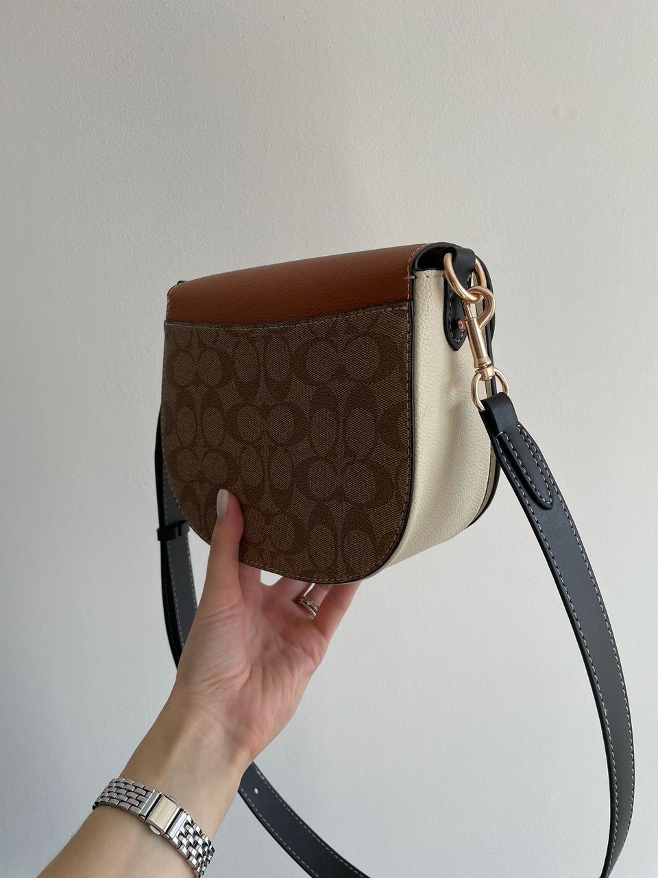 Coach Morgan Saddle Bag In Colorblock Signature Canvas - 16