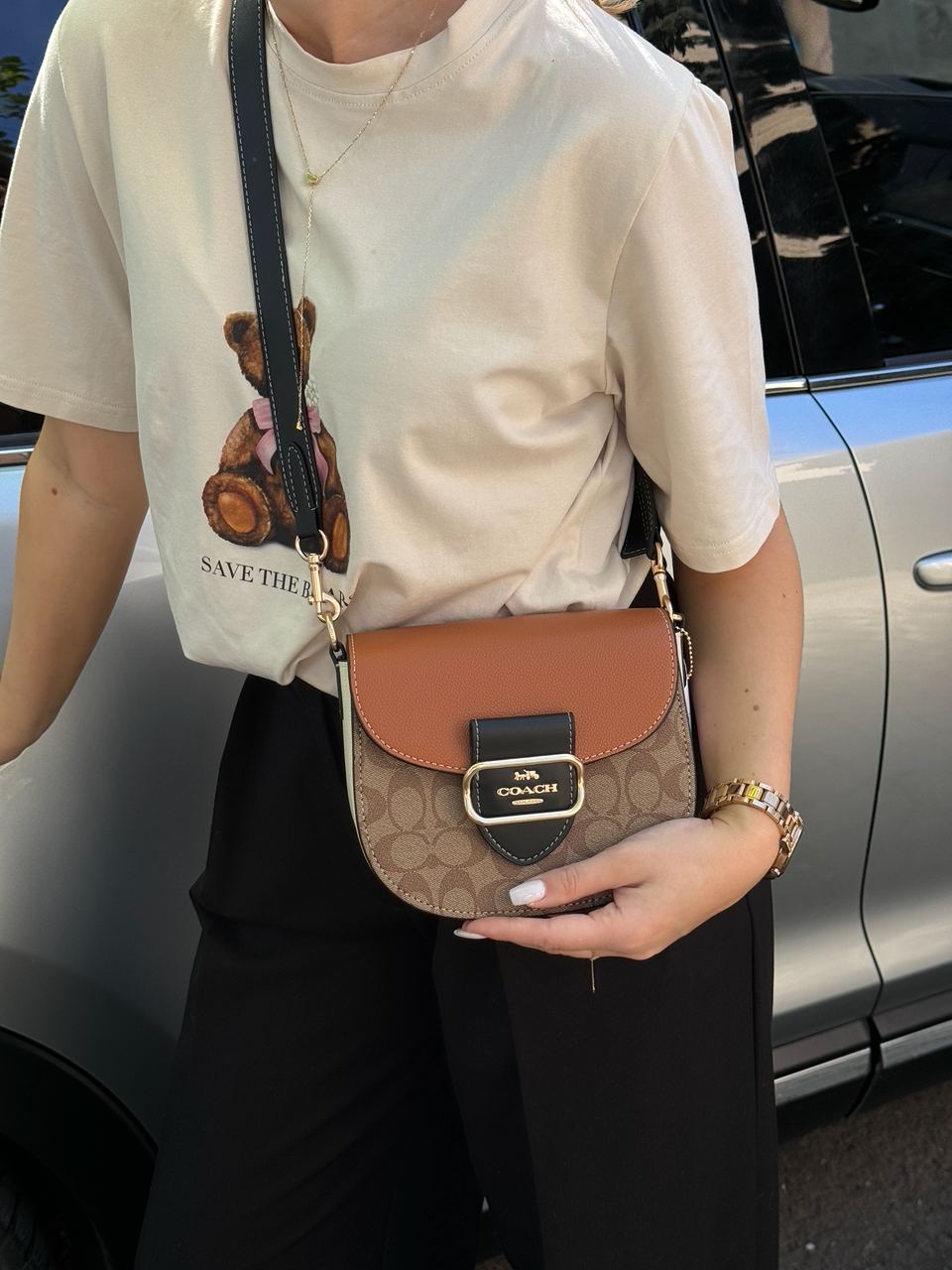 Coach Morgan Saddle Bag In Colorblock Signature Canvas - 5