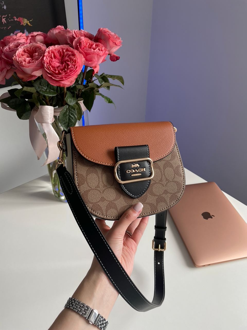 Coach Morgan Saddle Bag In Colorblock Signature Canvas - 8