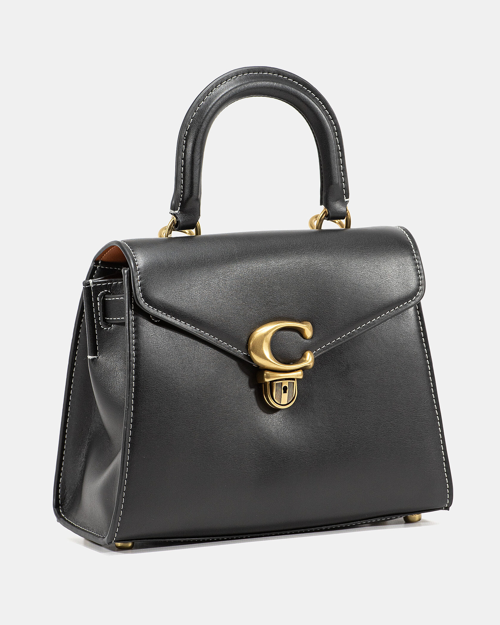 Coach Parker Small Top Handle Bag in Black - 5