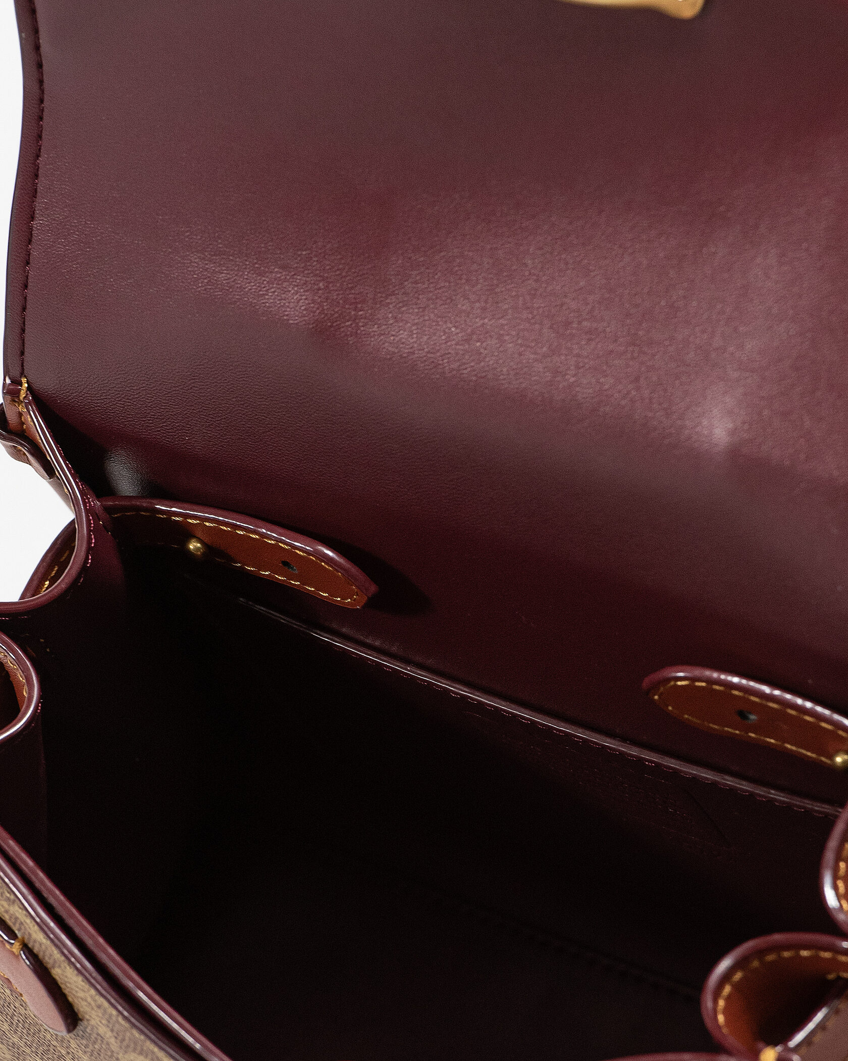 Coach Parker Small Top Handle Bag in Signature Canvas Tan/Saddle Brown - 14