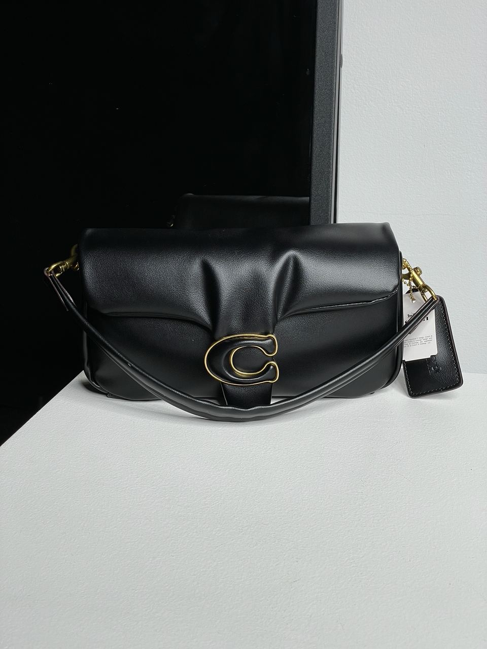 Coach Pillow Tabby 26 Leather Shoulder Bag Black - 4