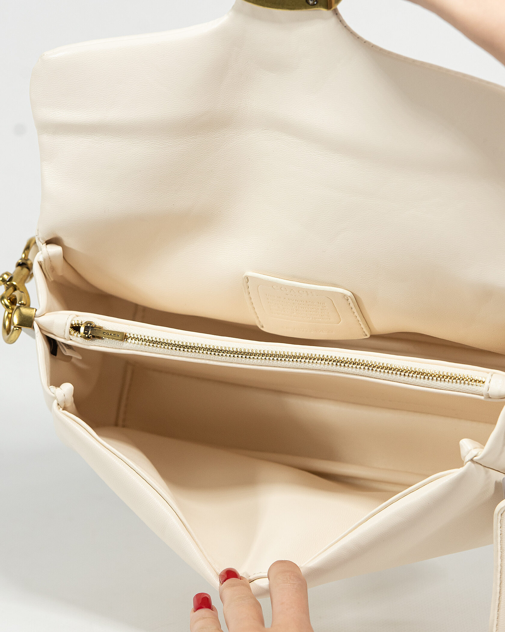 Coach Pillow Tabby 26 Leather Shoulder Bag Cream - 9