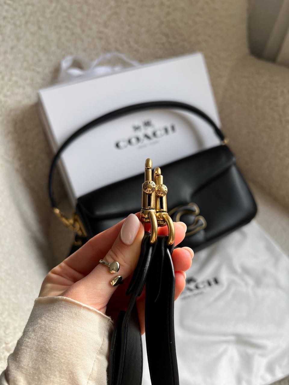 Coach Pillow Tabby Shoulder Bag Black - 11