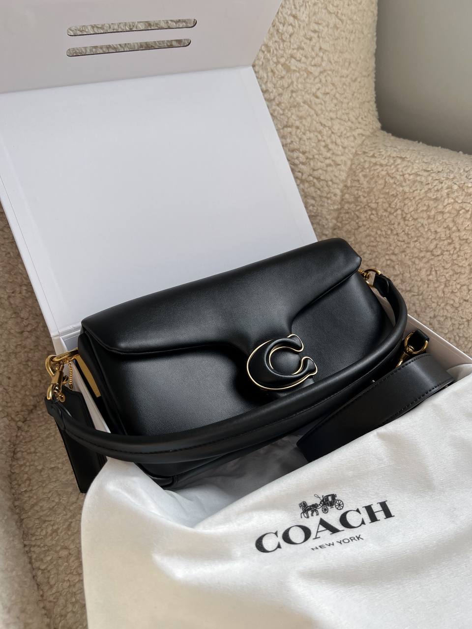Coach Pillow Tabby Shoulder Bag Black - 2