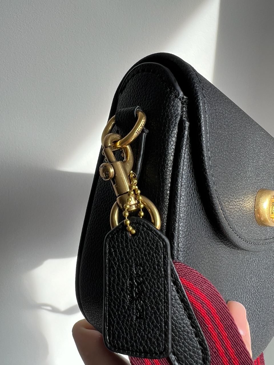 Coach Polished Pebble Willow Saddle Bag Black - 18