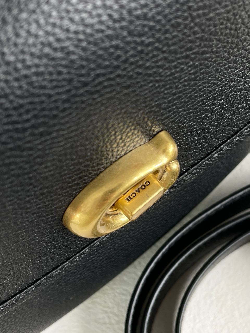 Coach Polished Pebble Willow Saddle Bag Black - 26