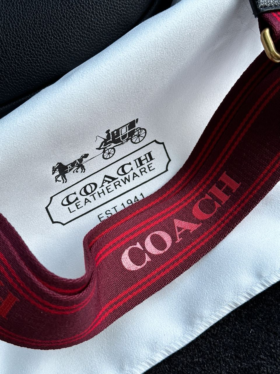 Coach Polished Pebble Willow Saddle Bag Black - 28