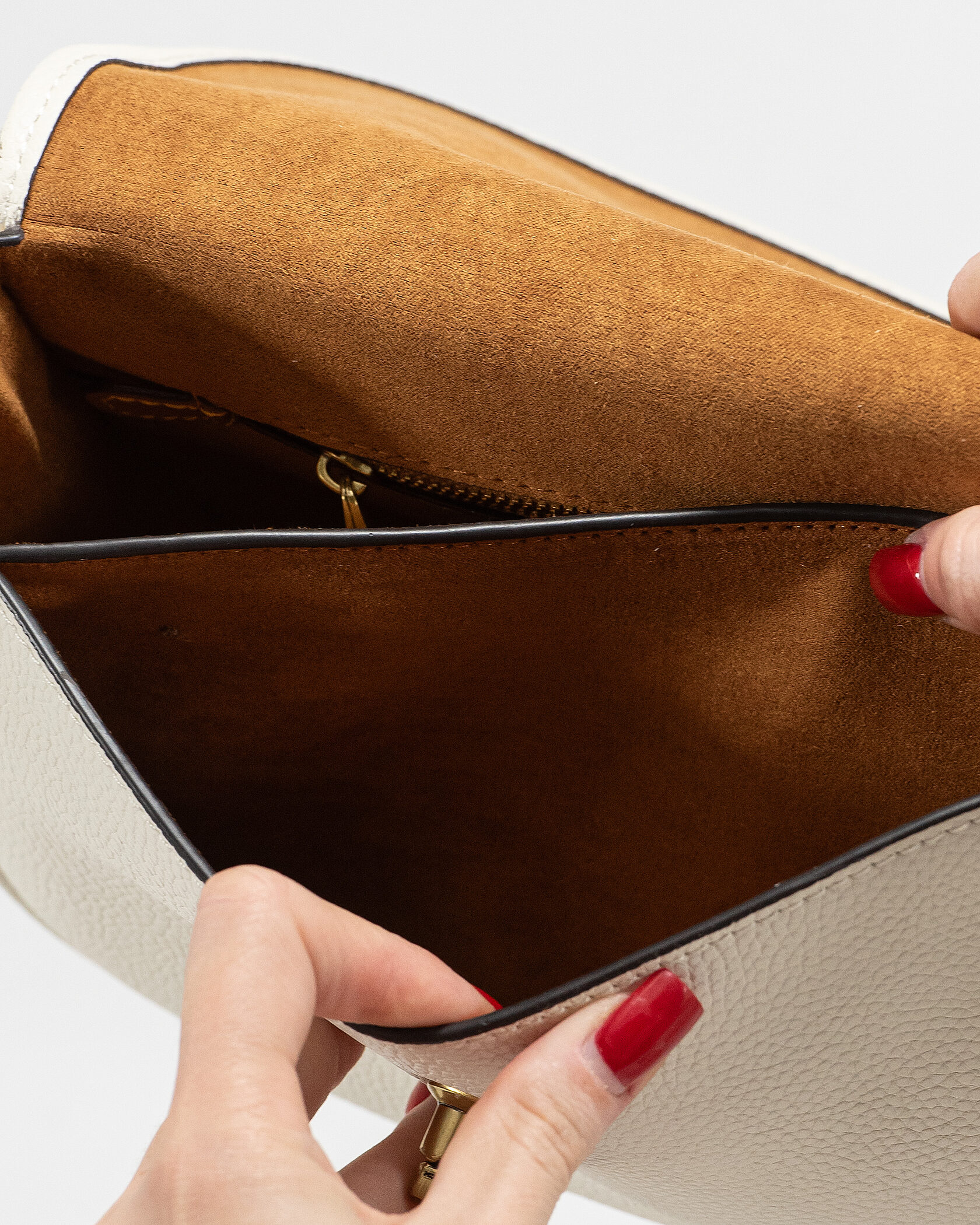 Coach Polished Pebble Willow Saddle Bag White - 14