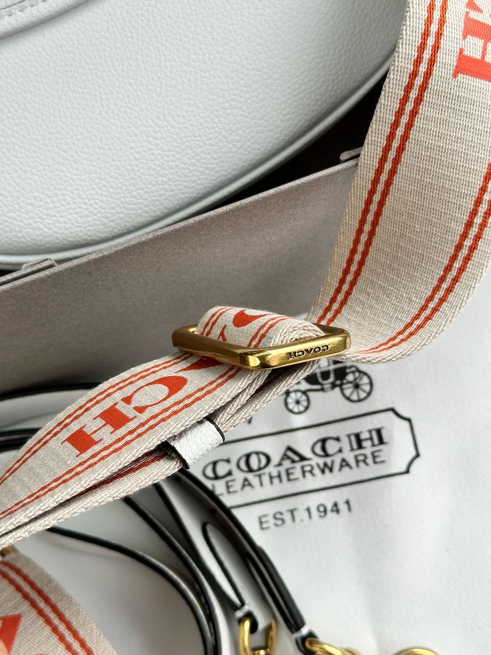 Coach Polished Pebble Willow Saddle Bag White - 29