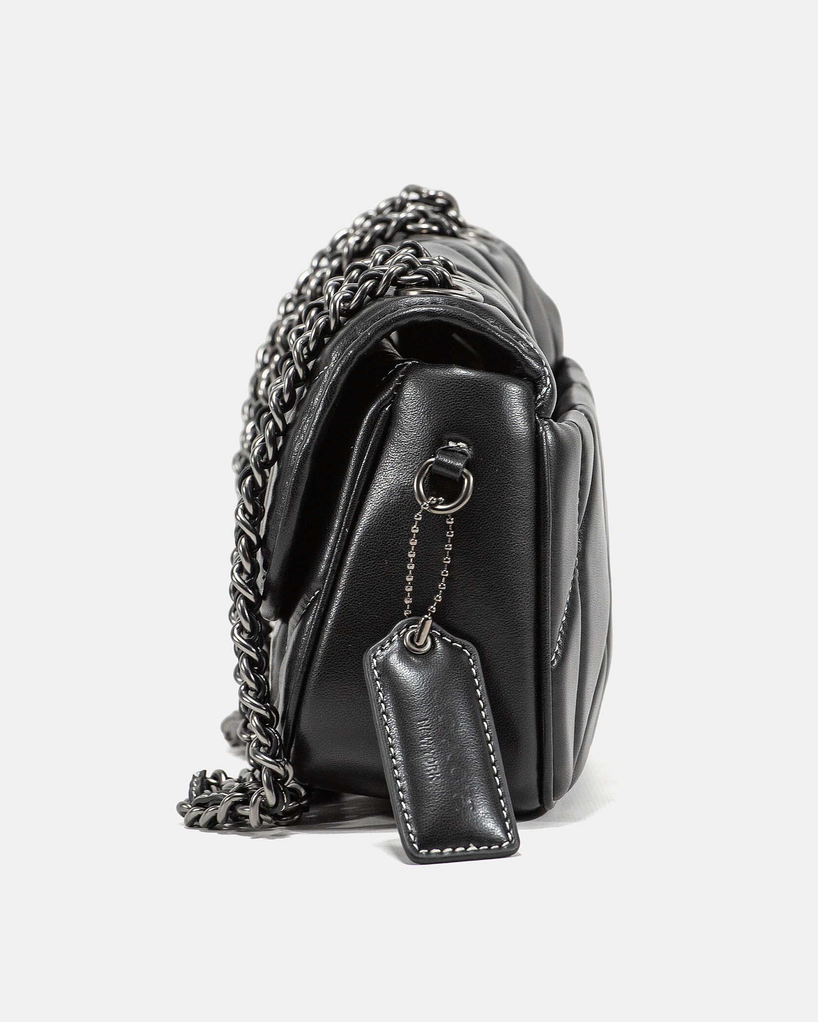 Coach Quilted Pillow Madison Shoulder Bag Black - 7