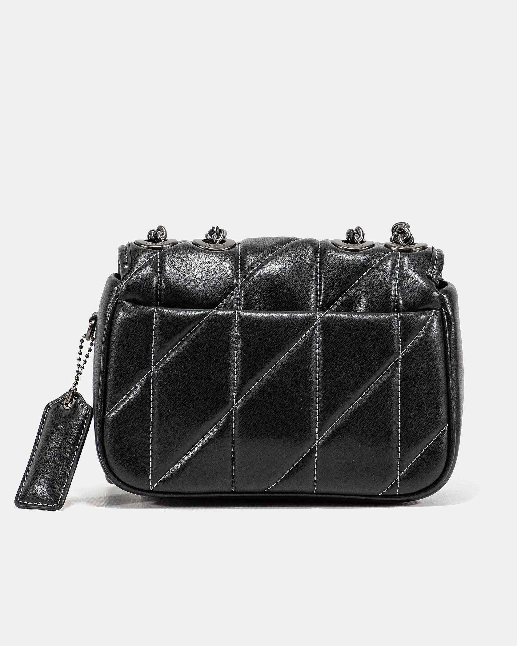 Coach Quilted Pillow Madison Shoulder Bag Black - 9