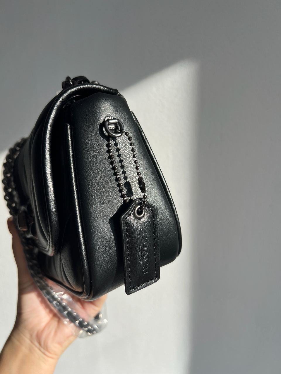 Coach Quilted Pillow Madison Shoulder Bag Black - 16