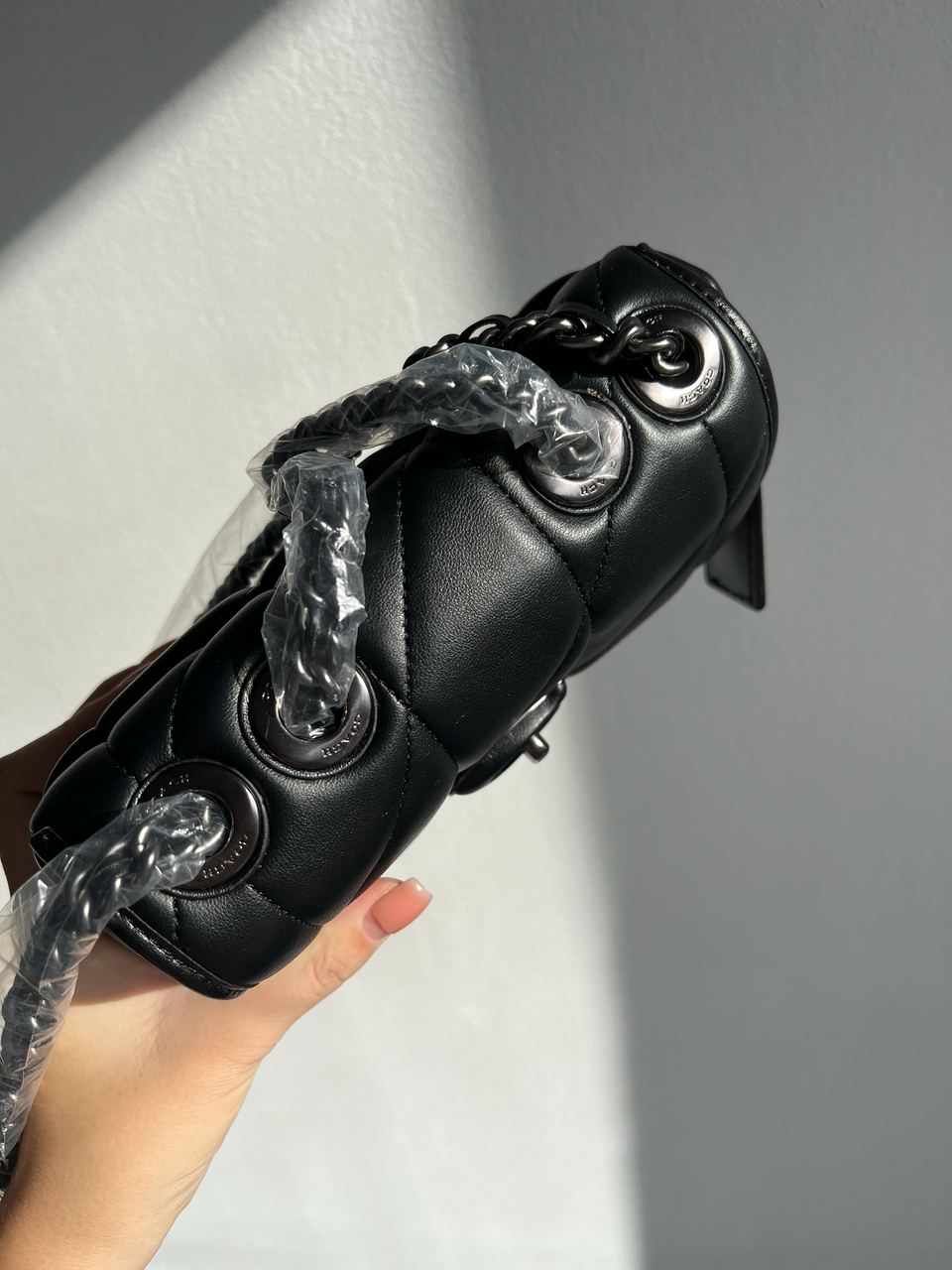 Coach Quilted Pillow Madison Shoulder Bag Black - 19