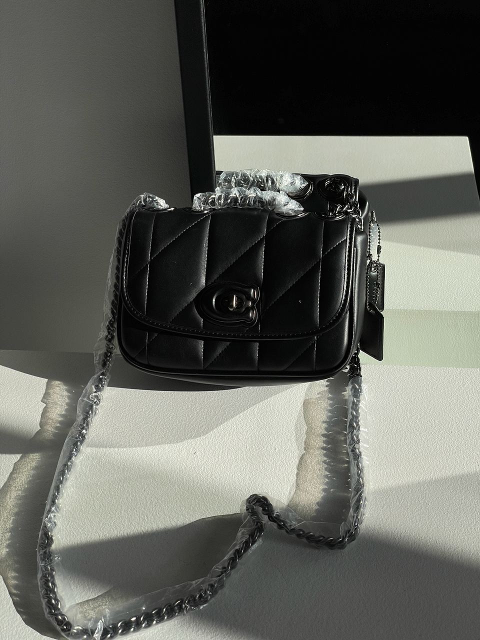 Coach Quilted Pillow Madison Shoulder Bag Black - 3