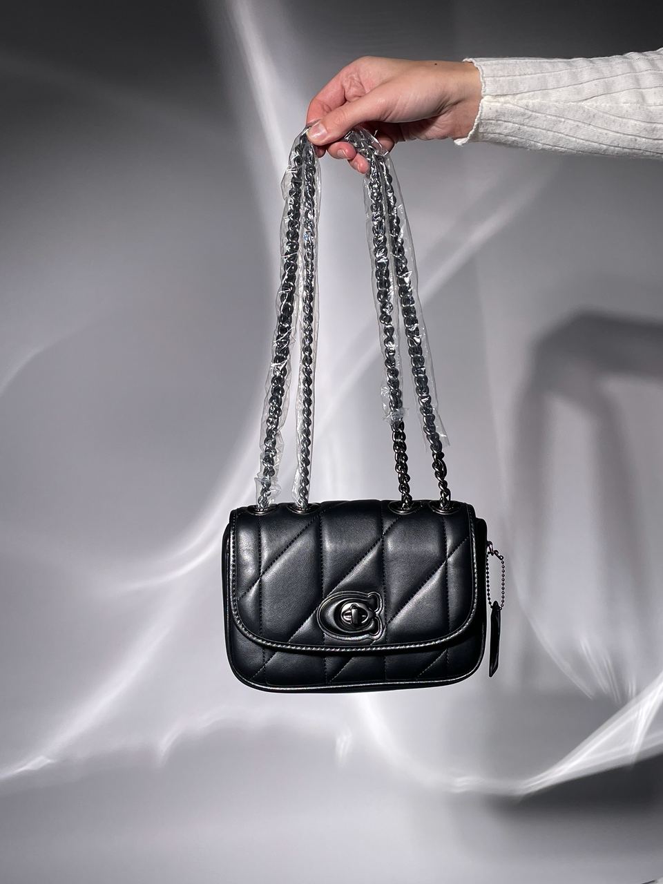 Coach Quilted Pillow Madison Shoulder Bag Black - 4