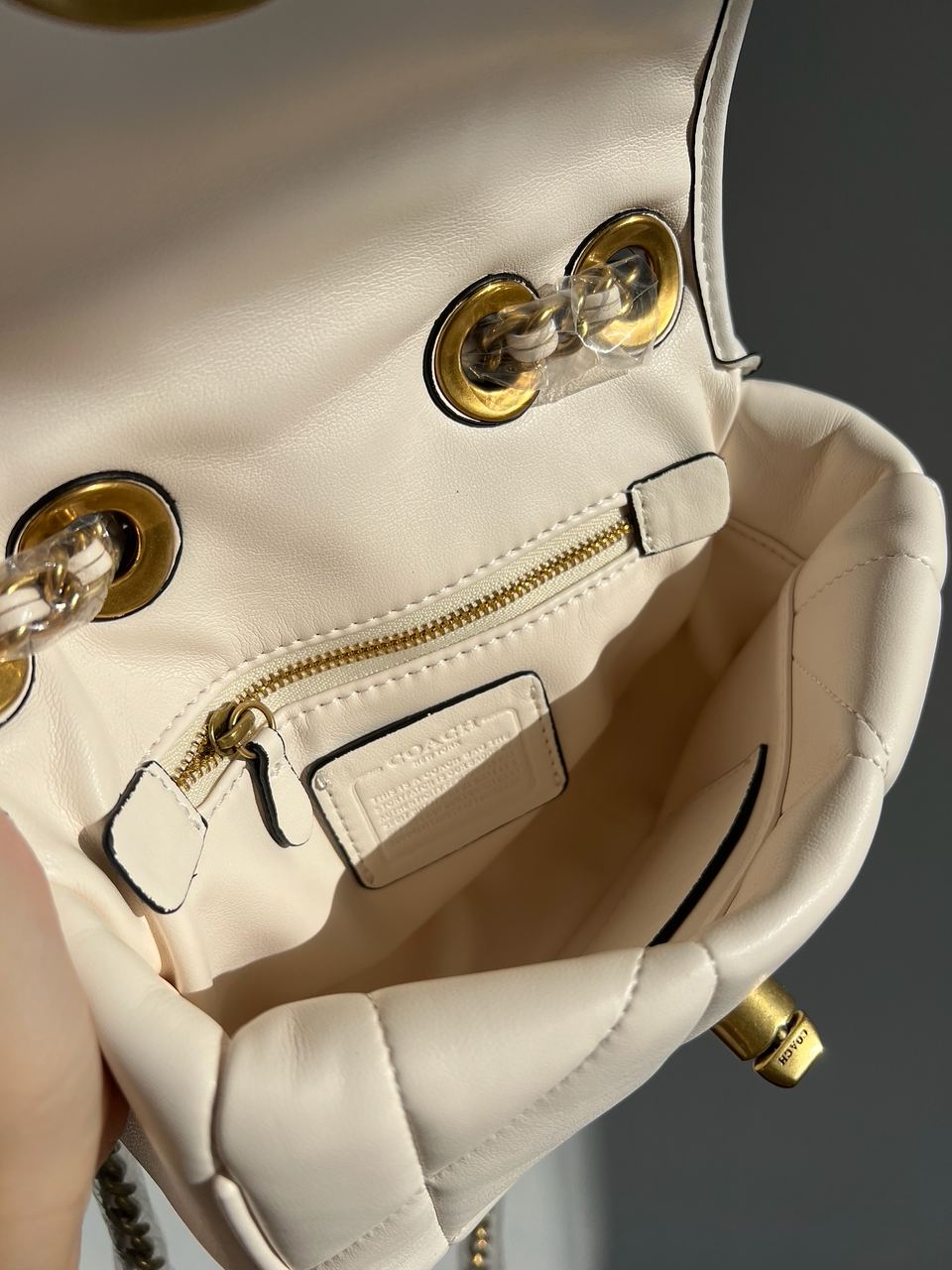 Coach Quilted Pillow Madison Shoulder Bag White - 30