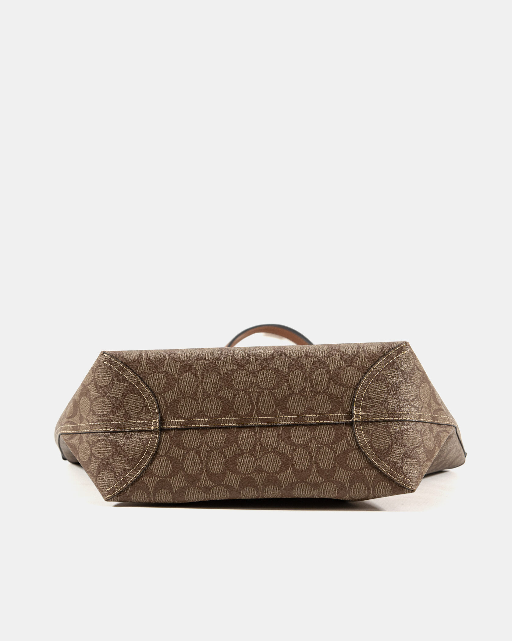 Coach Reversible Signature City Tote Khaki Saddle - 6