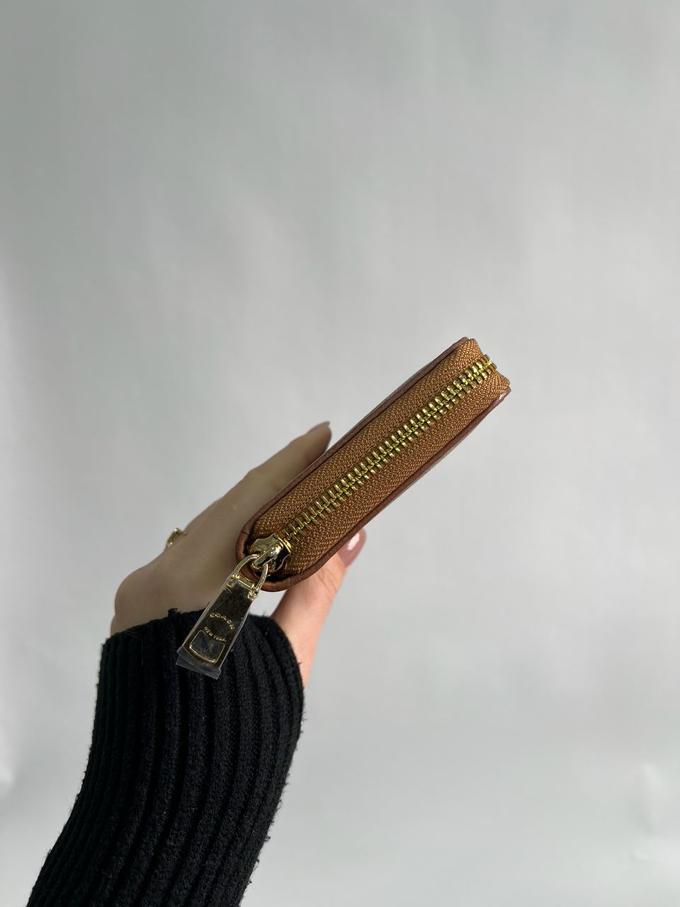 Coach Round Fastener Long Wallet Signature Ginger - 12