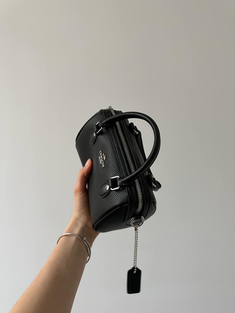 Coach Rowan Satchel In Black/Silver - 10