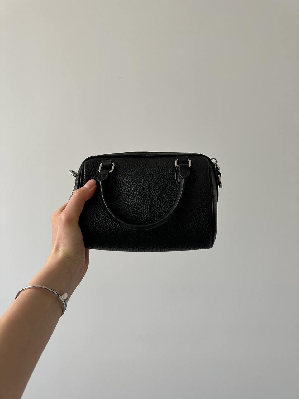 Coach Rowan Satchel In Black/Silver - 7