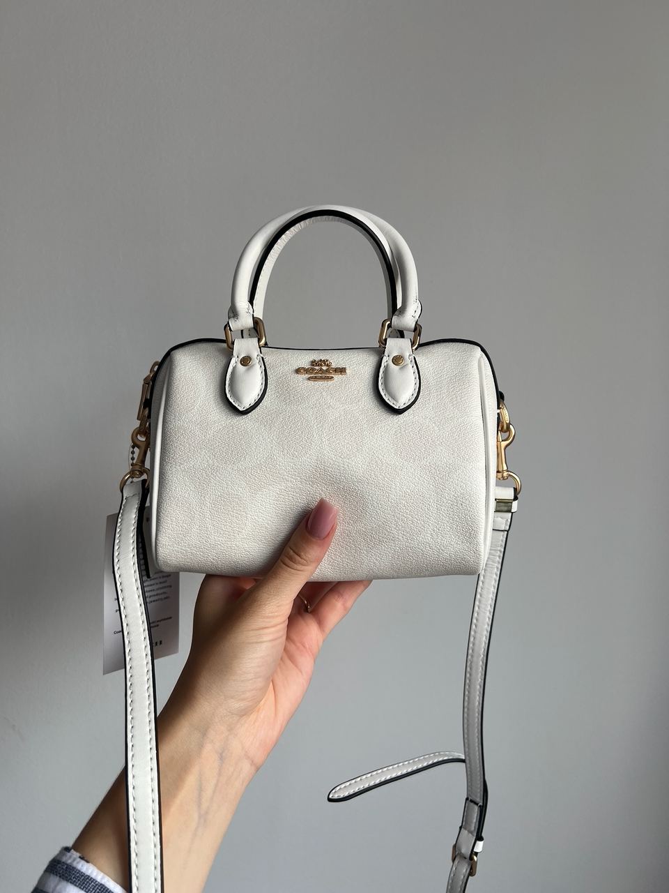 Coach Rowan White Satchel In Signature Canvas - 2